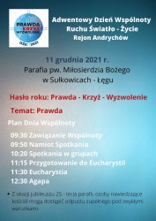 Adwentowy Dzien Wspolnoty Ruchu Swiat o Zycie Rejon Andrychow